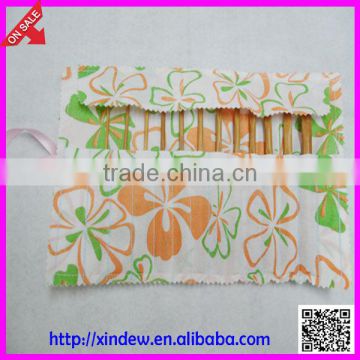 Carbonized bamboo crochet hook kit in non-woven bag package