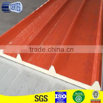 Nice appearance curved polyurethane sandwich roof panel