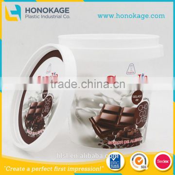 Food grade ice cream tub suppliers,ice cream tubs individual,in mould labelling ice cream tub packaging