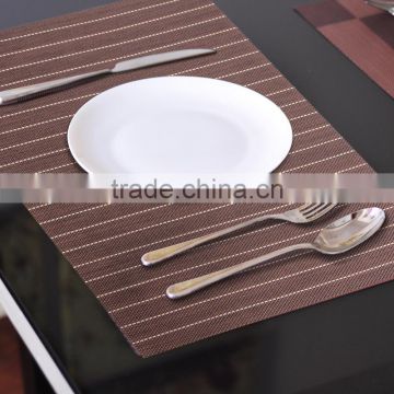 Wholesale clear plastic woven placemat eco-friendly dining PVC table dish mat