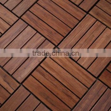 CE Certificated China made Strand Woven Bamboo Decking Tile Unit Outdoor Decking Dark Carbonized Color -KE-OS0824
