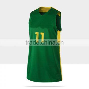 Breathable basketball jersey color green
