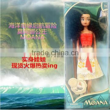 2016 Hot Movie Moana dolls, Disny toy dolls for kids, plastic dolls with gift box