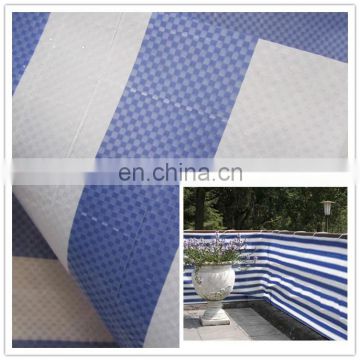 large stripe woven fabric PE tarpaulin for football field cover