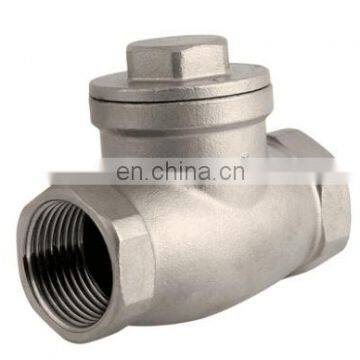High quality stainless steel switch check valve 2 inch thread DN50 SS304 201 316L 2 way water swing check valve