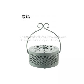 Portable Nprdic Style Wrong Iron Fireproof Home With Cover Tray Mosquito Trap   