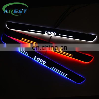 LED Car Door Sill Scuff Plate For Seat EXEO 3R2 2008 2009 2010 2011 Luminous Door Pedal Cover Trim Auto Accessories
