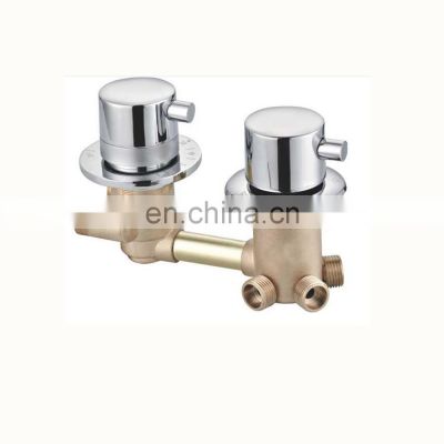 Bathroom Dual Zn Alloy Handle Thermostatic Cartridge Faucet Shower Mixer