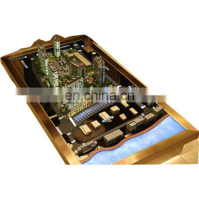 Abs and acrylic high quality building scale model with perfect warm led