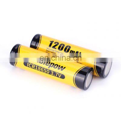 Oem Customized 3.7v Rechargeable Li Ion Cell 1200mah 18650 Lithium Battery for sale