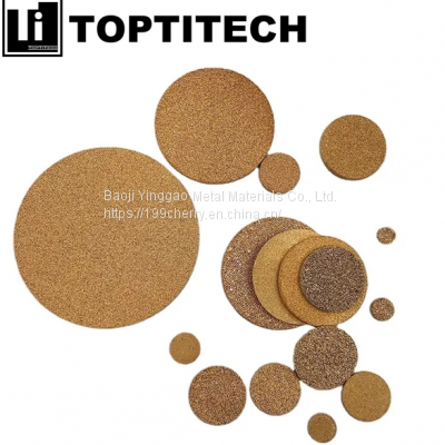 5um Porous Parts Sintered Copper Filter Disc