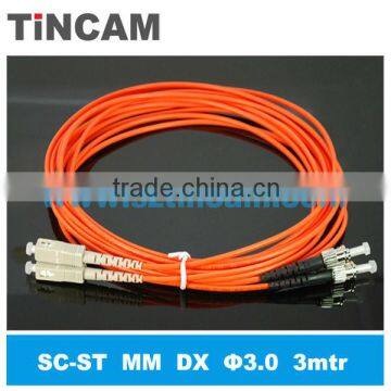 50/125um ST-SC Optical Fiber Duplex Patch Cord Sc 5m