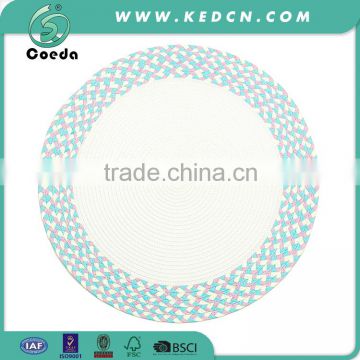 Handmade Braided Round PP and Paper Tablemat