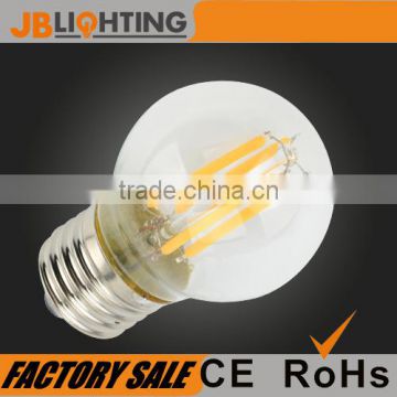 Zhejiang Ningbo Factory filament LED bulb lighting C37 C37L G45 A60 G125 E14 E27 2W 4W 6W CE ROHS approved