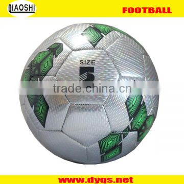 Ultra bright Official size 5 leather machine stitched promotion football