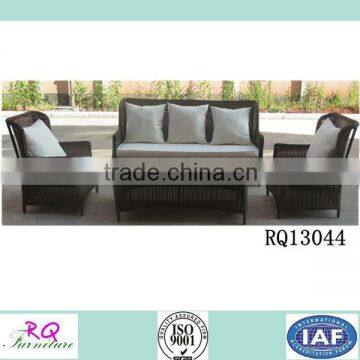 Furniture Sofa PE Rattan Three Sear Sofa Set