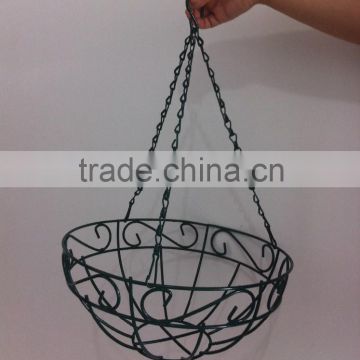 professional factory produce iron hanging plam baskets