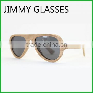 JM557 Customized Logo Polarized UV Wholesale Wood Aviator Sunglasses