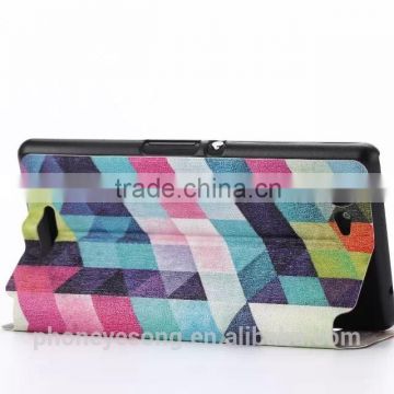 PU sublimation print custom cell phone case for SONY E3