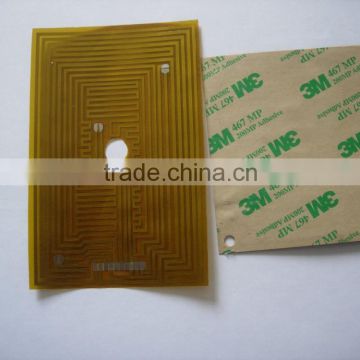 Polyimide heater with adhesive