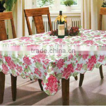 54*72inch printed Vinyl table cloth with flannel backing for home decoration using