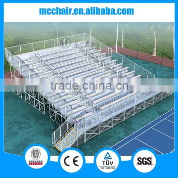 13 rows raised deluxe used aluminum bleachers for sale