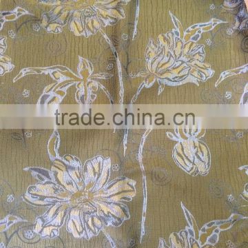 NEW arrival Big flower 100% Polyester Jacquard Window Curtain fabric