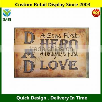 Country Printed Quality Wooden Sign & Hanger *Dad, Love* New Fathers Day Gift 8.2X5.7" YM3-205