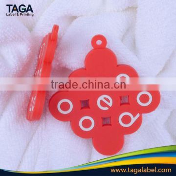 high quality China custom oval shaped pvc label