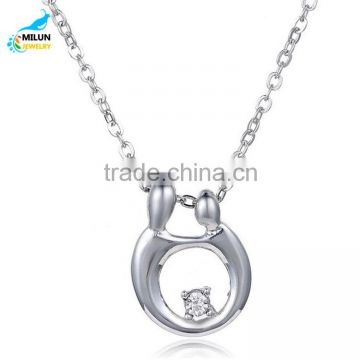 Wholesale fashion crystal pendant necklace for mother's day gift