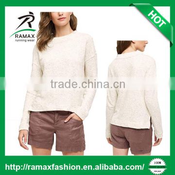 Ramax Custom Women Wholesale Latest Design Casual Pullover Sweatshirt Tops