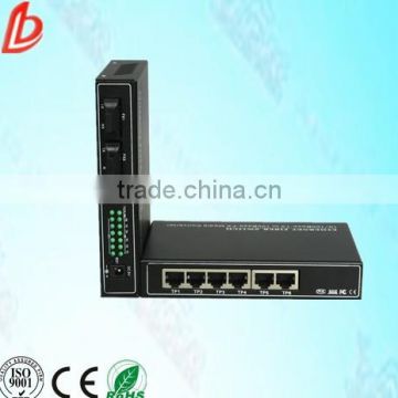 2 SFP ports & 6 RJ45 ports fiber optic media converter 10/100Base fiber optic transceiver