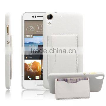Mobile accessories Pu Leather Card Slot Phone Case with Stand for htc desire 728 china price