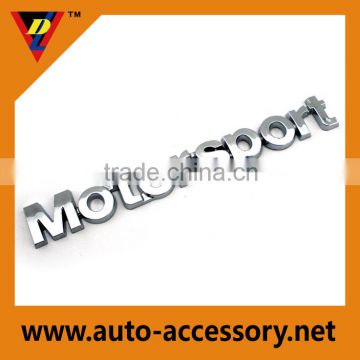 Decoration chrome car body stickers motor sport sign letters