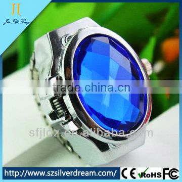 2014 promotional party fashion Sunflower finger jewelry ring watch ring clock