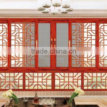 5138/588 teak aluminum casement window with horizontal pivoting opening way