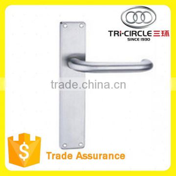 Tri-Circle stainless steel door handle lock with plate