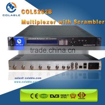 8ASI multiplexer scrambler for DTV broadcasting