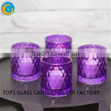 purple color crytal jars candle holder candle jar wholesale