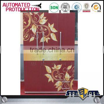 Spraying decoration 3 door metal wardrobe godrej almirah designs with price