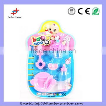Baby dinner toy set, with feeding- bottle