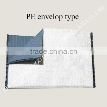 PE envelop separator with glass mat outer