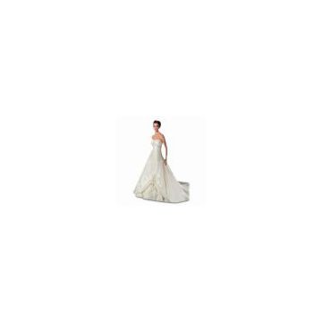 wedding dress  Bridal Gown, Sweet Heart Neckline with A Line, Customized Sizes are Accepted