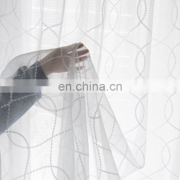 Polyester cheap jacquard germany sheer white curtains