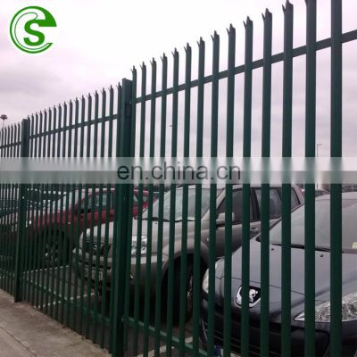 European high security fencing W pale D profile metal picket commercial fencing