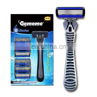 Face razor 1+7shaver set Six blades shaver changeable blade razor for men hair trimmer