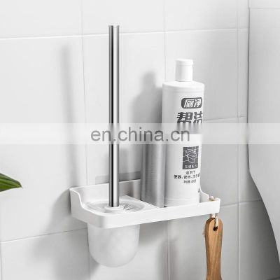 2022 High quality eco-friendly wall mounted adhesive strong plastic toilet brush
