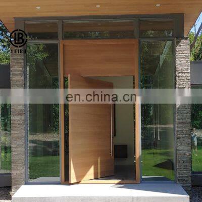 Very flat wooden central revolving entrance door is suitable for family apartments