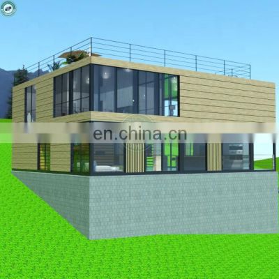 2 Storey Modular Container Mountain Lodge Mountain Wood Villas Residential Prefab Timber Houses in Maldives