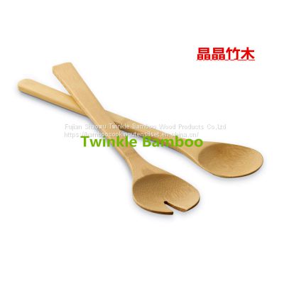 bamboo cooking spatula set/bamboo wooden kitchen utensils/bamboo salad serving spoons set